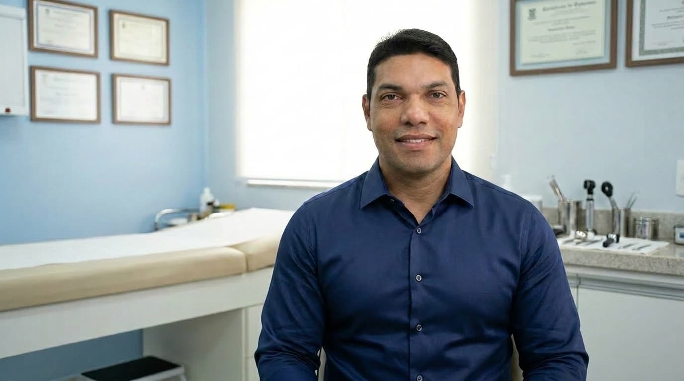 Marilúcio Rocha em consultório